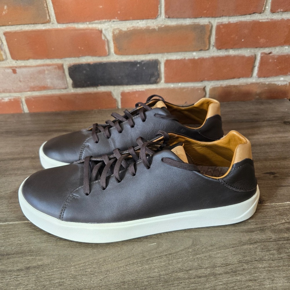 OluKai Lae'Ahi Li 'Ili  Shoes Mens US 10.5 Brown Casual Leather *WORN ONCE*